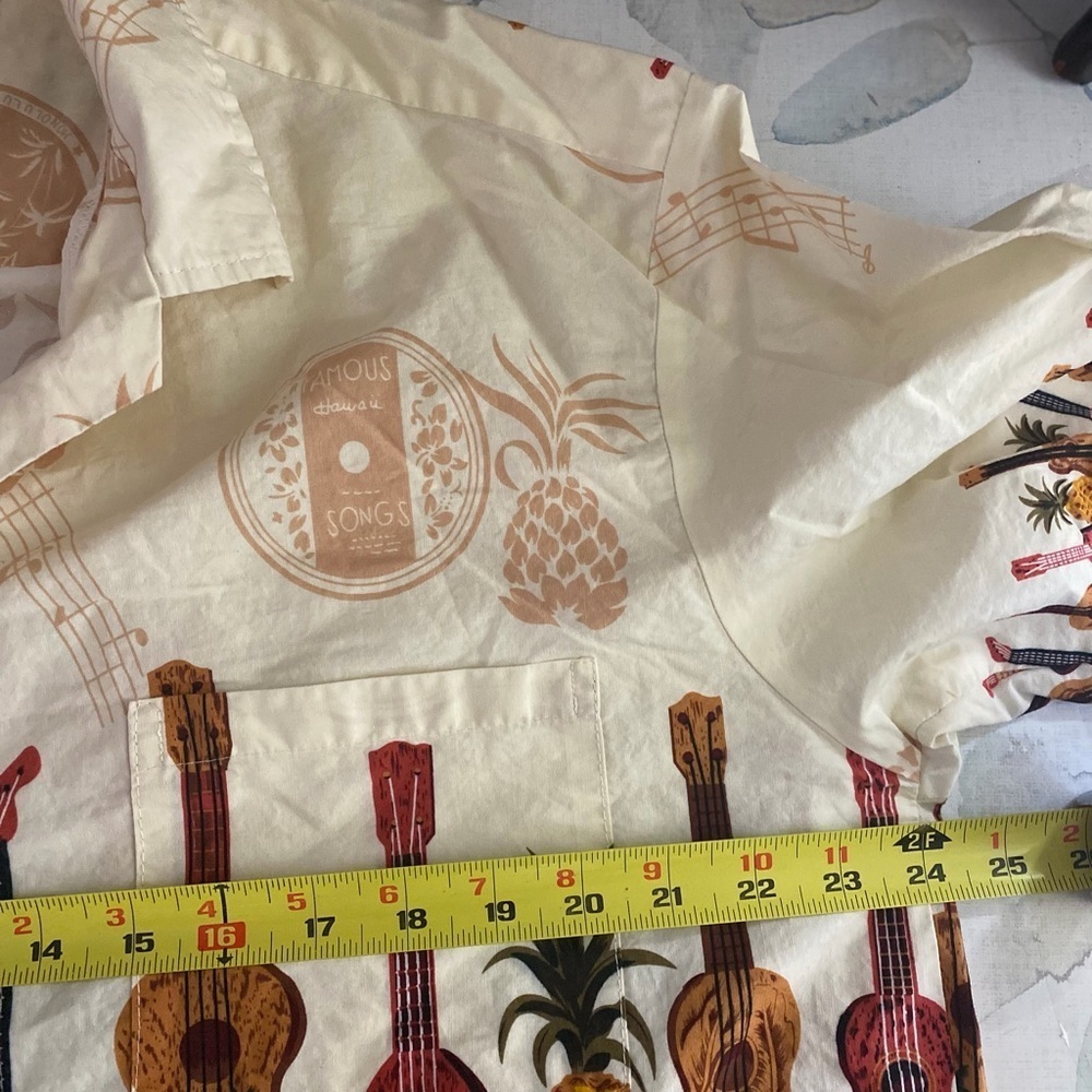 Vintage Mens Guitar Hawaiian Shirt size XL - Picture 5 of 9